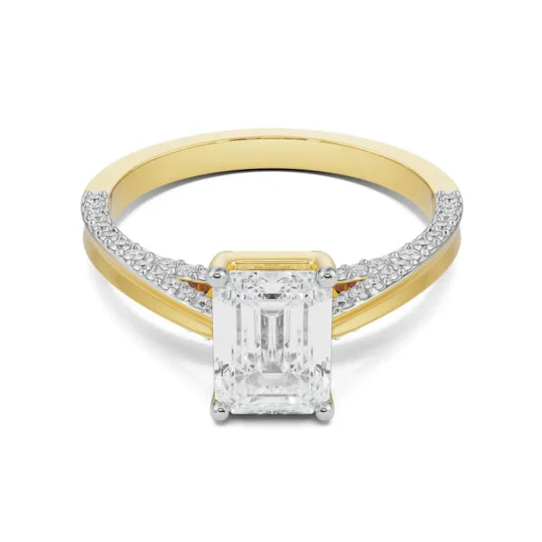 wedding band engagement ring set