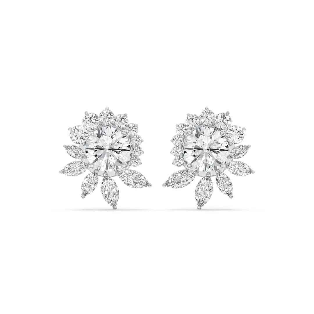 white gold stud earrings