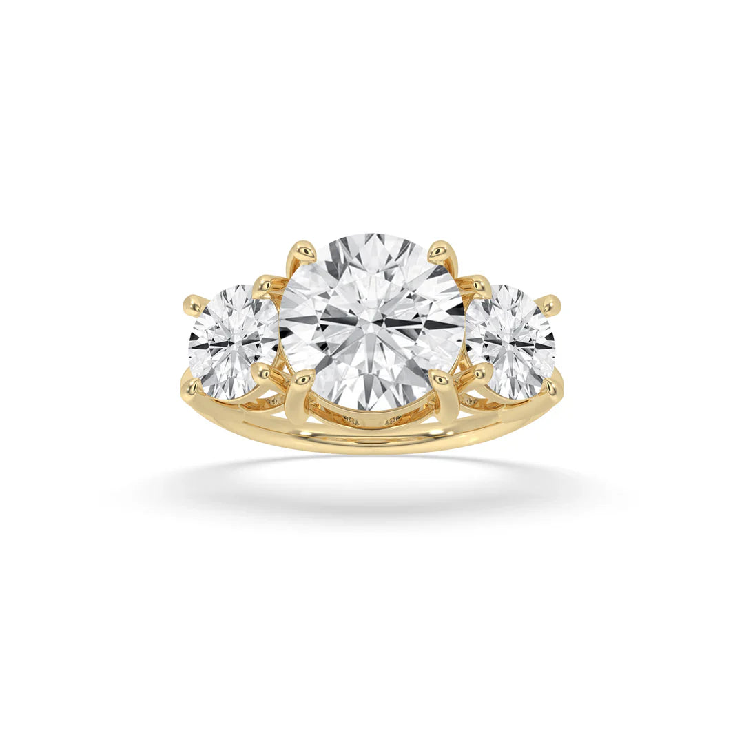 three stone oval engagement ring