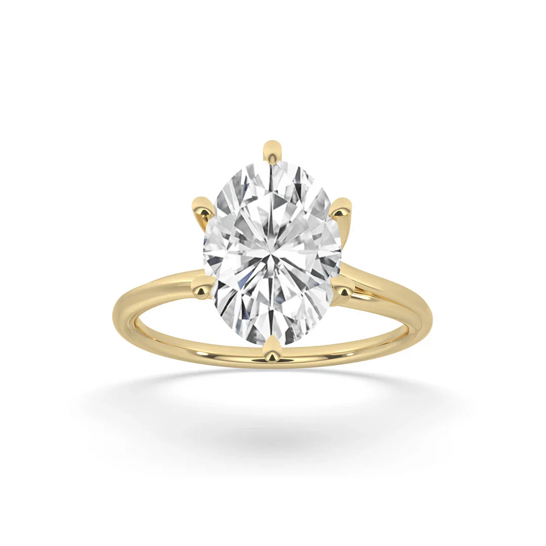 oval lab grown diamond engagement ring