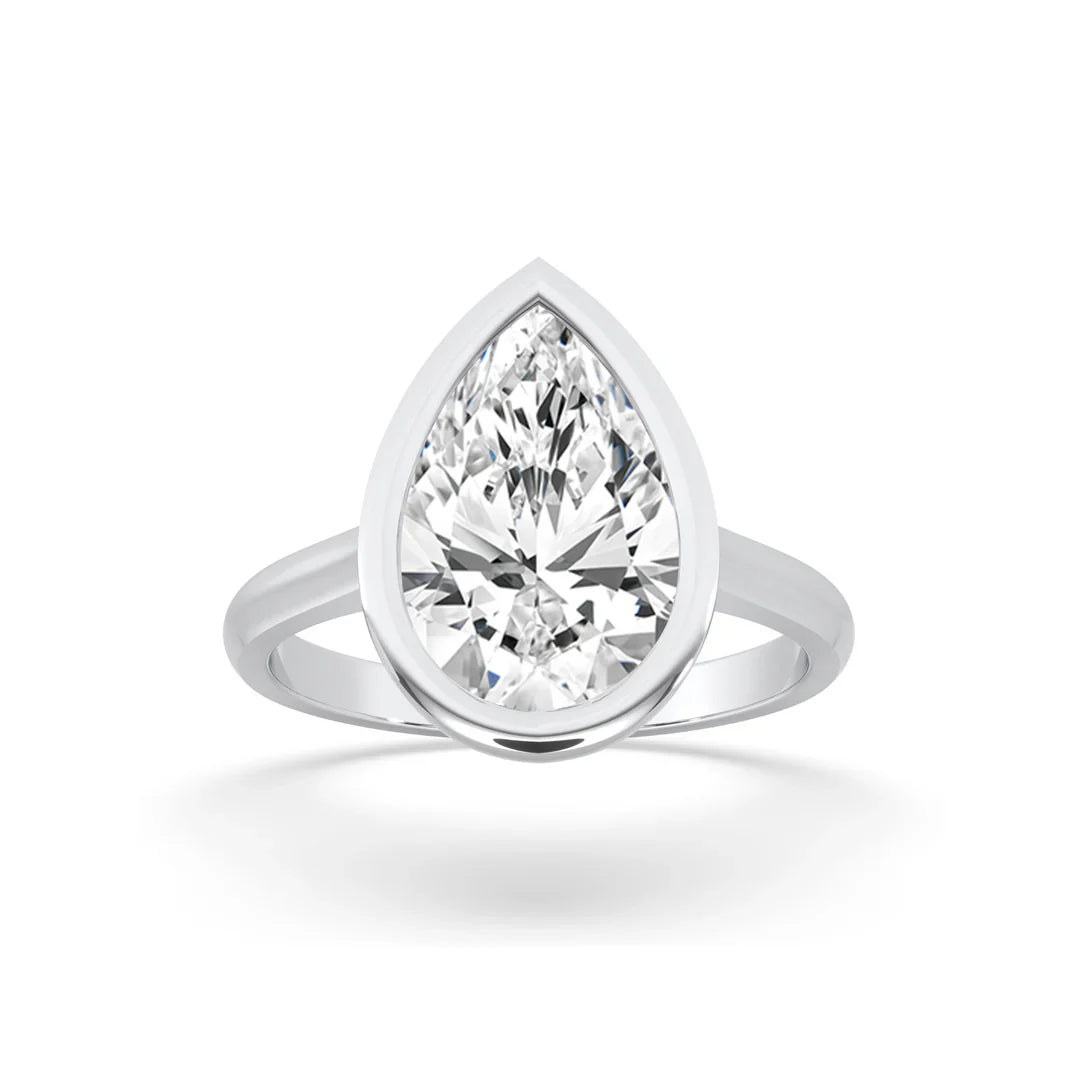 gold pear engagement rings