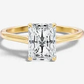 solitaire radiant cut engagement rings