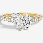 yellow gold marquise diamond engagement ring