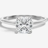 cushion solitaire engagement ring