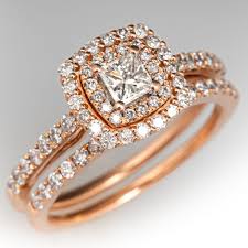 rose gold wedding band rings
