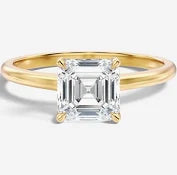 asscher cut engagement ring