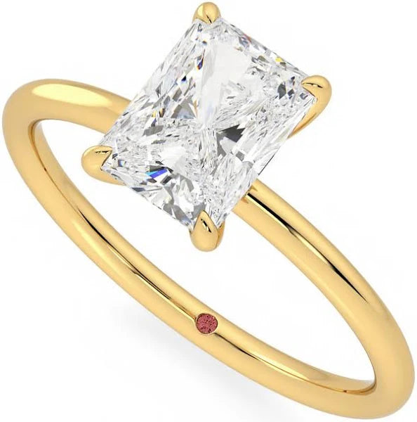 yellow gold diamond solitaire ring