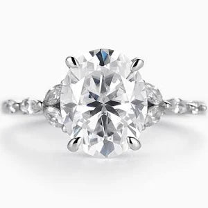 moissanite oval engagement ring
