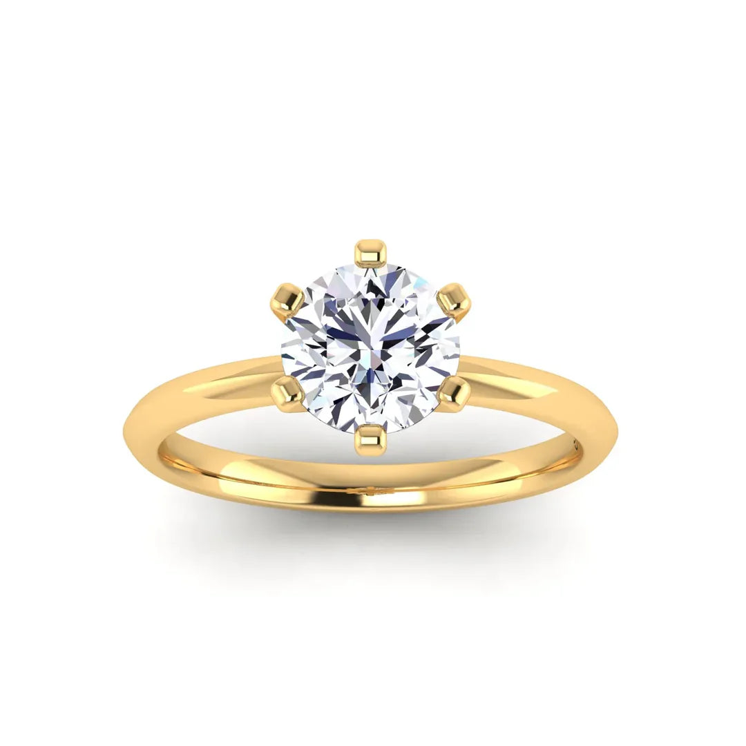 yellow gold round engagement rings
