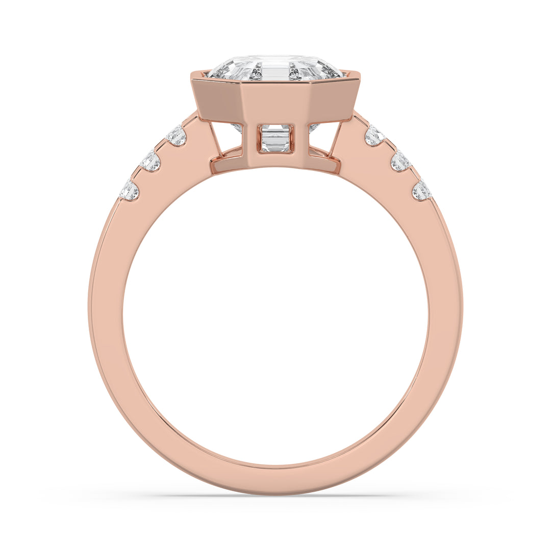 Octagonal Bezel Engagement Ring