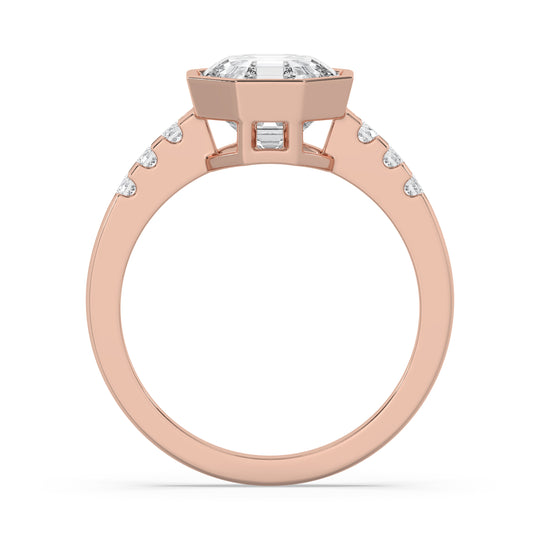 Octagonal Bezel Engagement Ring
