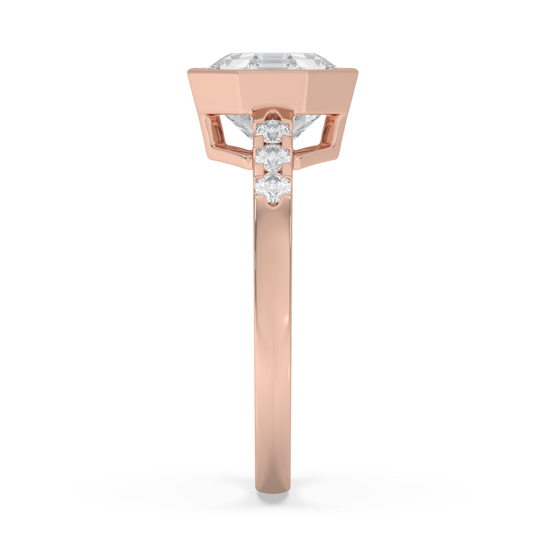 Octagonal Bezel Engagement Ring
