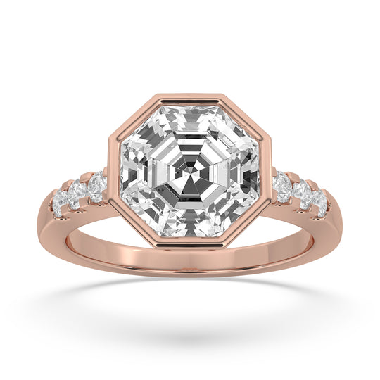 Octagonal Bezel Engagement Ring