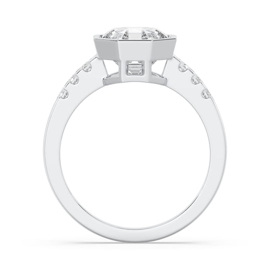 Octagonal Bezel Engagement Ring