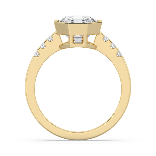 Octagonal Bezel Engagement Ring