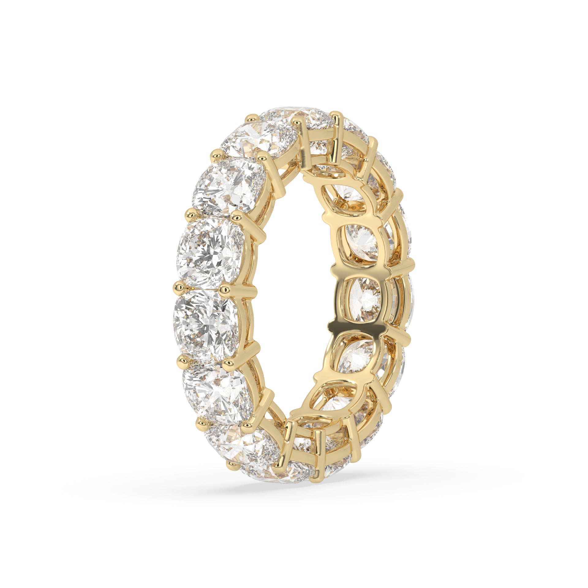 Round Shared Prong Eternity Band