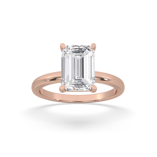 Emerald Solitaire Engagement Ring