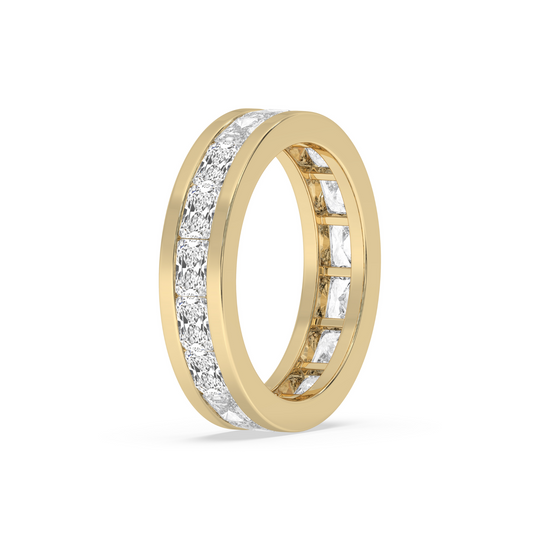 Emerald Channel Set Diamond Eternity Band