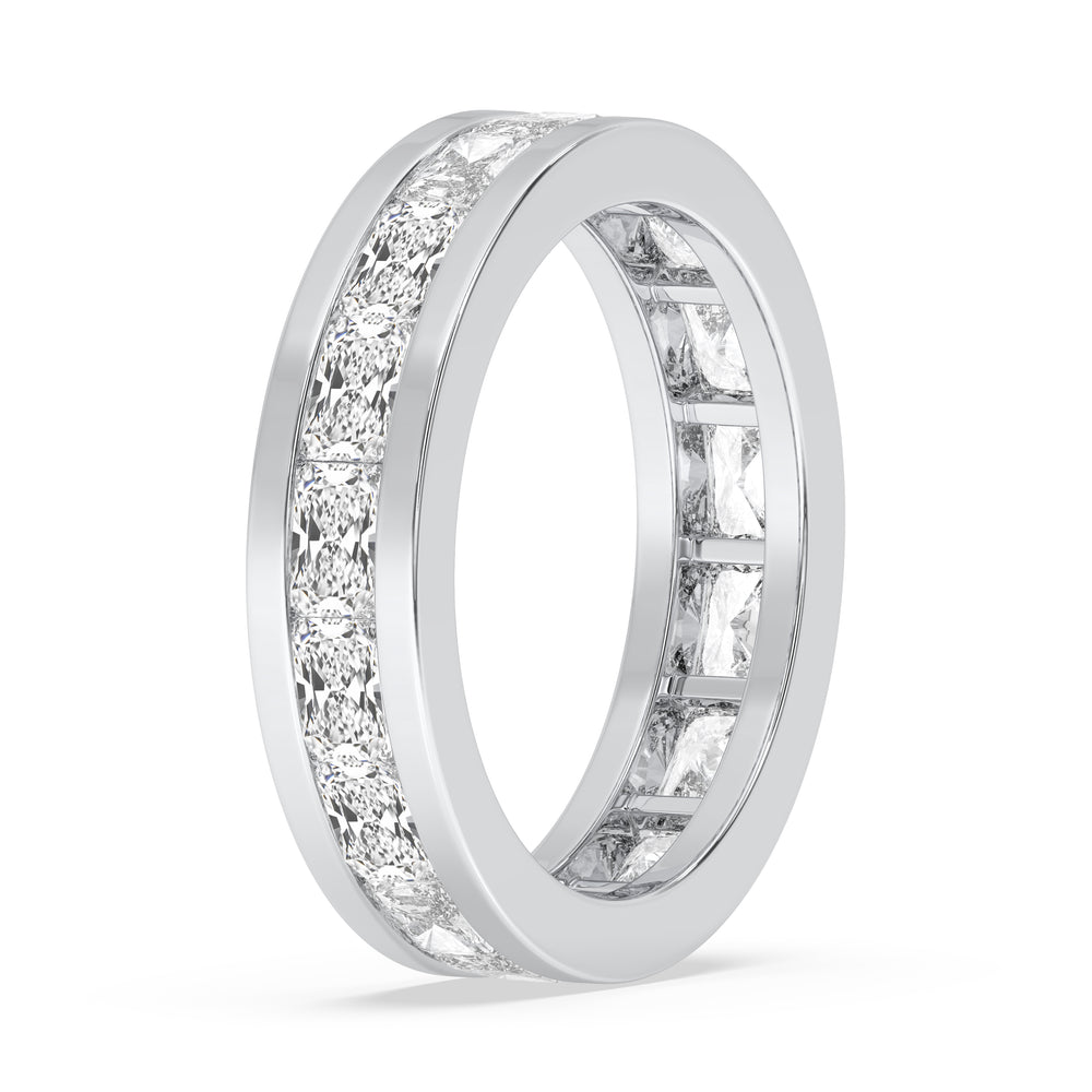 Emerald Channel Set Diamond Eternity Band
