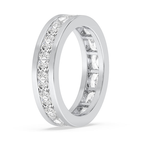 Emerald Channel Set Diamond Eternity Band