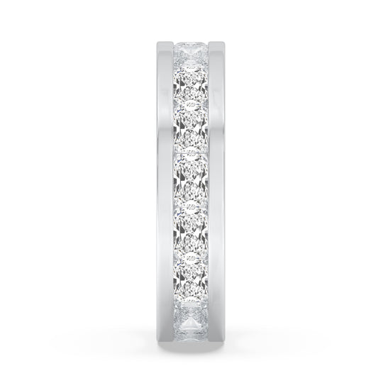 Emerald Channel Set Diamond Eternity Band