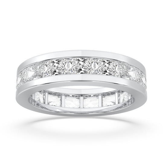 Emerald Channel Set Diamond Eternity Band