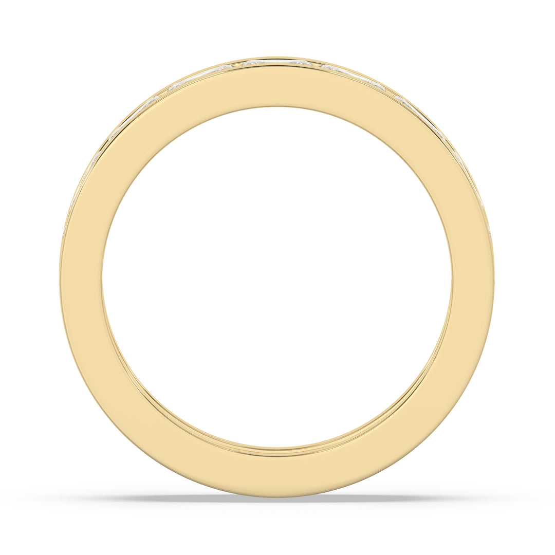 Emerald Channel Set Diamond Eternity Band