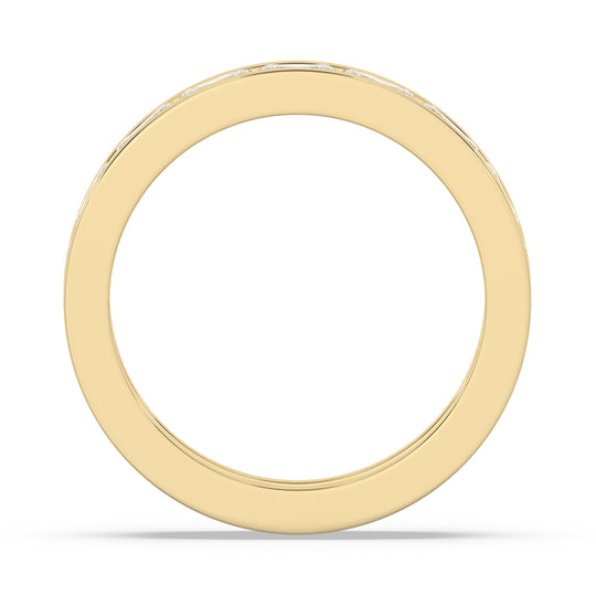 Emerald Channel Set Diamond Eternity Band
