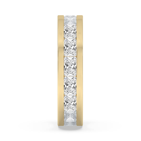 Emerald Channel Set Diamond Eternity Band