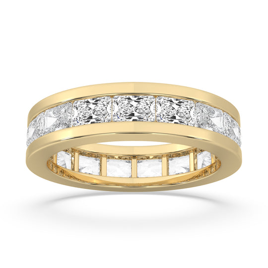 Emerald Channel Set Diamond Eternity Band
